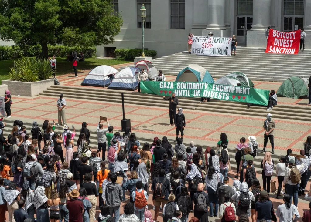 University of California, Berkeley students begin sit-in to protest Gaza war and demand divestment