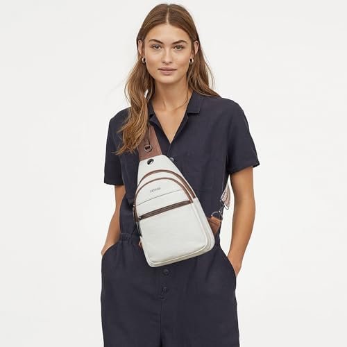 Sling Bag For Women Men Crossbody Shoulder Tote Blet Bags Backpack Fanny Pack Travel Purse Faux Leather - Image 2