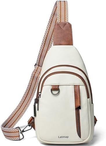 Sling Bag for Women Men Leather Small Sling Backpack Daypack Anti Theft Fanny Pack Crossbody Purse Travel