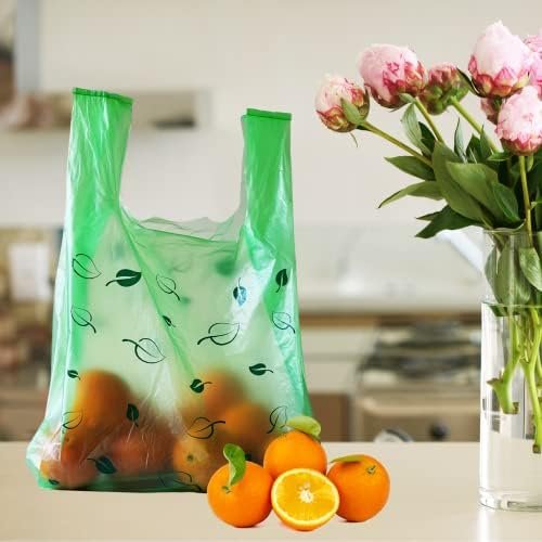 T-shirt Grocery Shopping Bags (600 ct.) Biodegradable Green Restaurant Bags (11.5" x 6.5" x 22") Multipurpose Pet Waste Bag Compatible with Arm & Hammer Swivel Bin & Rake pooper scooper - Image 3