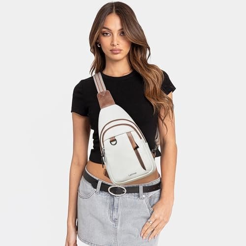 Sling Bag for Women Men Leather Small Sling Backpack Daypack Anti Theft Fanny Pack Crossbody Purse Travel - Image 2