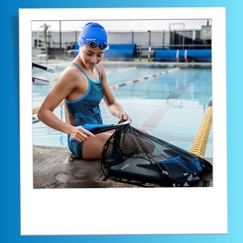 Sporti Mesh Swim Bag - Drawstring Backpack for Men Women, Swim bags for Athletic Gym Sports Workout, Large swim backpack - Image 8