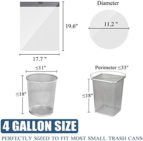 Small Trash Bags 4 Gallon - Drawstring, Individual Unscented Small Garbage Bags, White Trash Can Liners For Bathroom, 57 Count - Image 5