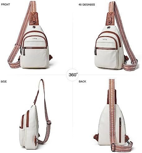Sling Bag For Women Men Crossbody Shoulder Tote Blet Bags Backpack Fanny Pack Travel Purse Faux Leather - Image 7