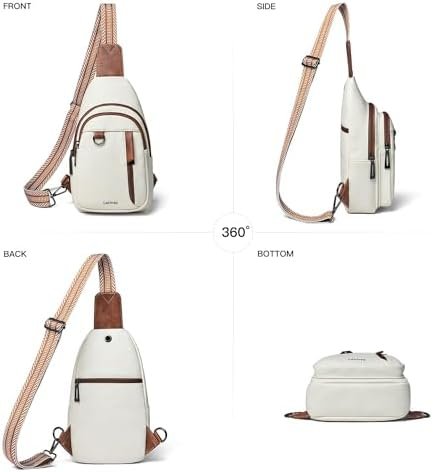 Sling Bag for Women Men Leather Small Sling Backpack Daypack Anti Theft Fanny Pack Crossbody Purse Travel - Image 6
