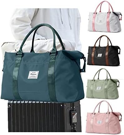 Sport Travel Duffle Bag Large Gym Tote Bag for Women, Weekender Bag Carry on Bag for Airplane, Ladies Beach Bag Overnight Bag Waterproof Bag Luggage Bag with Wet Bag Peacock Blue - Image 8