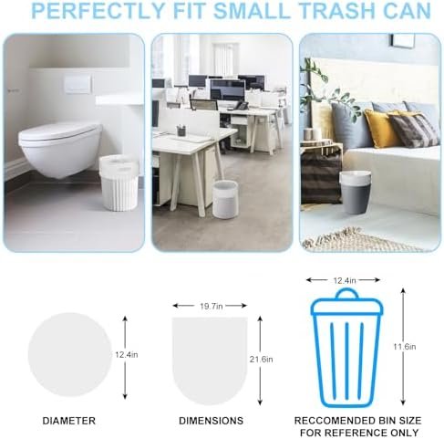 Small Trash Bags Bathroom Garbage Bags 4 Gallon, Inwaysin 15-20 Liter White Mini Trash Bags, Office Waste Basket Liners Compostable Plant Based Bin Bags, 200 Count - Image 7