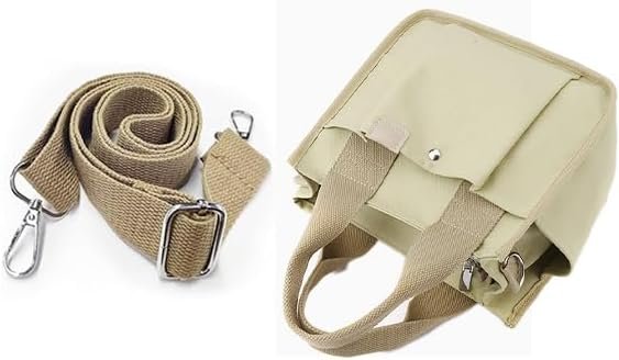 Small Canvas Tote Bag with Zipper, 2023 Canvas Multi-Pocket Crossbody Bag Purse Top Handle Satchel Handbags - Image 7