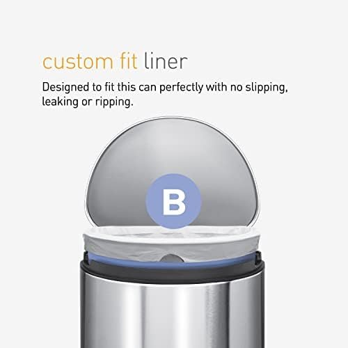 simplehuman Code B Custom Fit Drawstring Trash Bags in Dispenser Packs, 30 Count, 6 Liter / 1.6 Gallon, White - Image 4