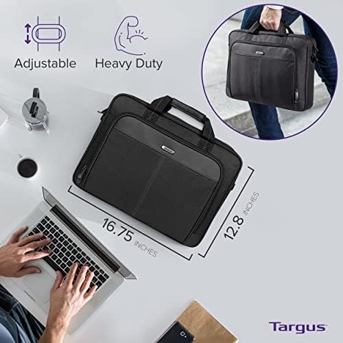Targus Laptop Bag Classic Slim Briefcase Messenger Bag, Spacious, Ergonomic, Foam Padded Laptop Case for Devices - Image 4