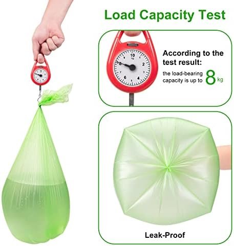 Small Trash Bags 4-6 Gallon, Inwaysin 200 Count Biodegradable Trash Bags 4 Gallon, Extra Strong Small Garbage Bags Unscented, Size Expanded, Green, for Bathroom Bedroom Office Kitchen Trash Can - Image 4