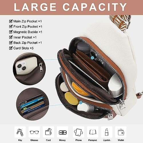 Small Sling Bag for Women, Vegan Leather Fanny Pack Crossbody Bags for Women, Chest Bag With Guitar Strap - Image 3