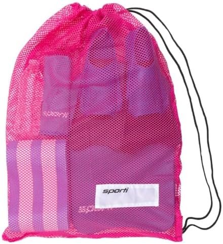 Sporti Mesh Swim Bag - Drawstring Backpack for Men Women, Swim bags for Athletic Gym Sports Workout, Large swim backpack
