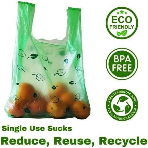 T-shirt Grocery Shopping Bags (600 ct.) Biodegradable Green Restaurant Bags (11.5" x 6.5" x 22") Multipurpose Pet Waste Bag Compatible with Arm & Hammer Swivel Bin & Rake pooper scooper - Image 7
