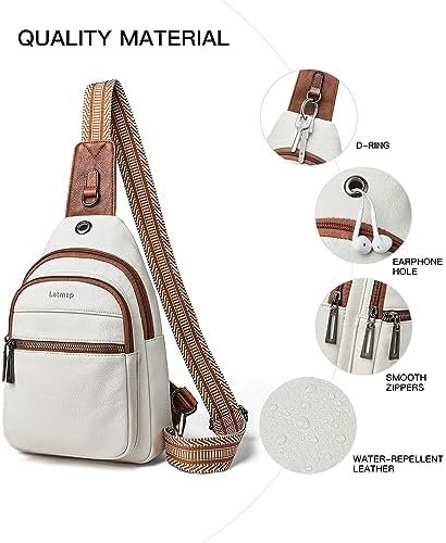 Sling Bag For Women Men Crossbody Shoulder Tote Blet Bags Backpack Fanny Pack Travel Purse Faux Leather - Image 5