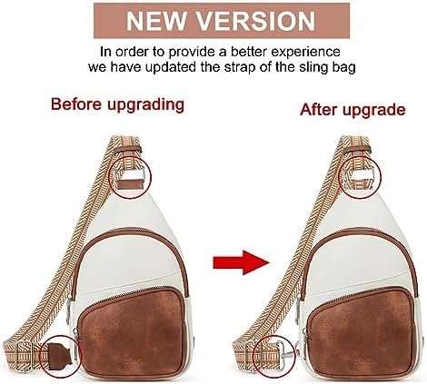 Small Sling Bag for Women, Vegan Leather Fanny Pack Crossbody Bags for Women, Chest Bag With Guitar Strap - Image 2