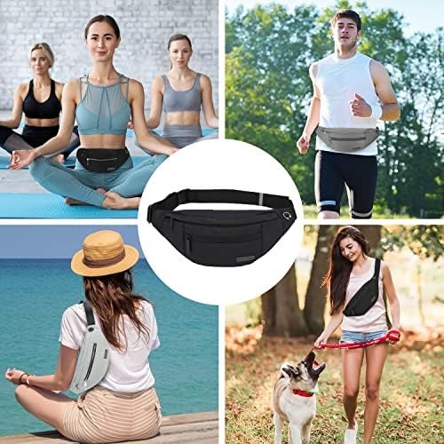MAXTOP Large Crossbody Fanny Pack with 4-Zipper Pockets,Gifts for Enjoy Sports Festival Workout Traveling Running Casual Hands-Free Wallets Waist Pack Phone Bag Fits All Phones - Image 5