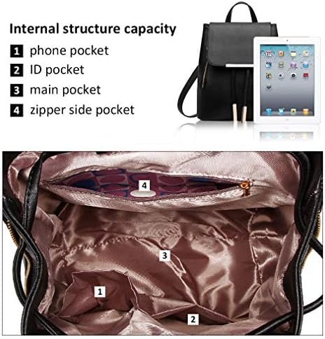 Pahajim Womens Fashion Travel Backpack Mini Purses Bag Cute Rucksack Multipurpose Shoulder Bag - Image 3