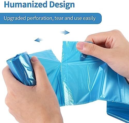 Small Trash Bags 1.2-Gallon: Small Garbage Bags for Bathroom Biodegradable Trash Bag Mini Trash Liners for Bathroom Bedroom Office (Blue, 150 Counts) - Image 3