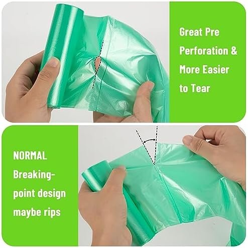 Small Trash Bags 4 Gallon, Flexible & Durable Small Garbage Bags, Scent Free & Easy Tearing 4 Gallon Trash Bag for Kitchen, Bathroom, Bedroom, Office, Green, 110Counts, 0.3Mil - Image 6