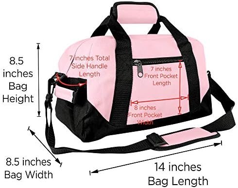 DALIX 14" Small Duffle Bag Two Toned Gym Travel Bag - Image 2