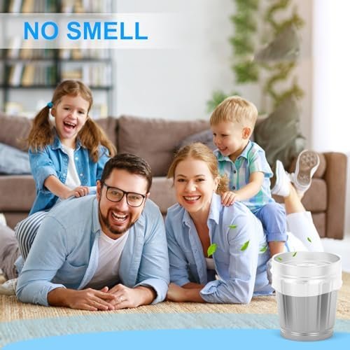 Small Trash Bags Bathroom Garbage Bags 4 Gallon, Inwaysin 15-20 Liter White Mini Trash Bags, Office Waste Basket Liners Compostable Plant Based Bin Bags, 200 Count - Image 3