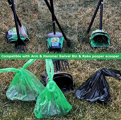 T-shirt Grocery Shopping Bags (600 ct.) Biodegradable Green Restaurant Bags (11.5" x 6.5" x 22") Multipurpose Pet Waste Bag Compatible with Arm & Hammer Swivel Bin & Rake pooper scooper - Image 5