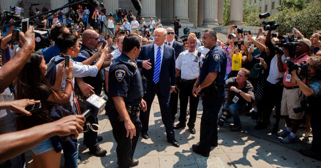 Even when Trump was stuck in court.