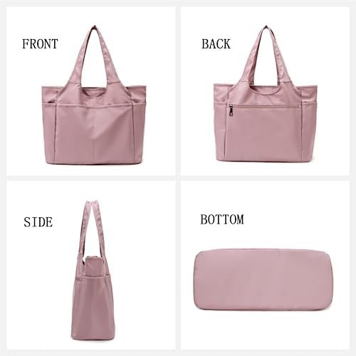SOYMWIN Tote Bag for Women,Large Tote Bag with Compartments and Multiple Pockets,Quilted Shoulder Bag for Travel Work Sports - Image 3