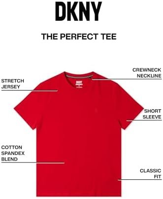 DKNY Mens T-Shirts - Luxury Men's T-Shirts | Classic Fitted Short Sleeve Crew Neck T-Shirts for Men | Plain Tshirts for Men - Image 2