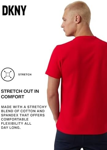 DKNY Mens T-Shirts - Luxury Men's T-Shirts | Classic Fitted Short Sleeve Crew Neck T-Shirts for Men | Plain Tshirts for Men - Image 6