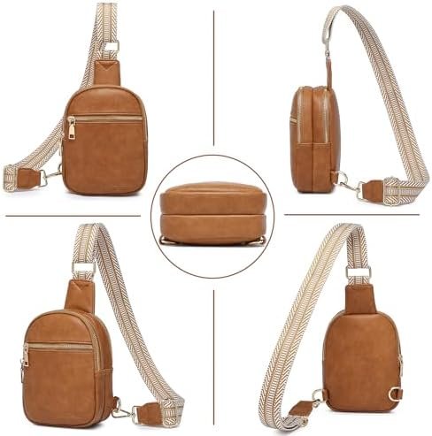 Small Crossbody Sling Bag for Women Leather Fanny Pack Cross body Purse Chest Bag for Women for Gifts - Image 3