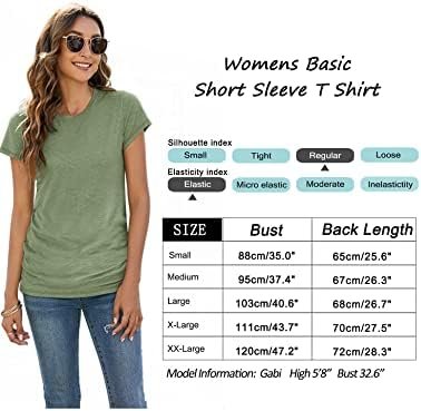 Sherosa Womens T Shirts Short Sleeve Crew Neck Shirts Basic Tee Tops Blouse - Image 6
