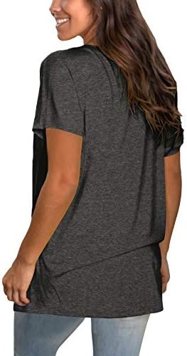 Sipaya Womens T Shirts Basic V Neck Tee Loose Fitting Casual Short Sleeve Tops - Image 4