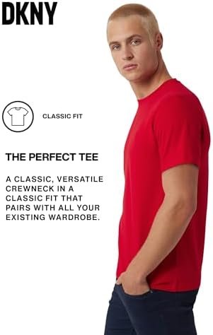 DKNY Mens T-Shirts - Luxury Men's T-Shirts | Classic Fitted Short Sleeve Crew Neck T-Shirts for Men | Plain Tshirts for Men - Image 4
