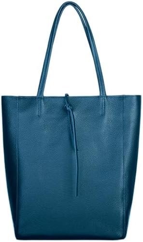 TAKEASY Large Leather Tote Bag for Women with Zipper - Genuine Soft Italian Leather Handbags for Shopping, Work, Travel