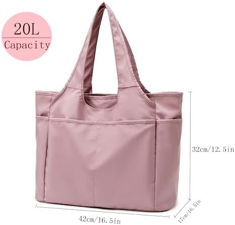 SOYMWIN Tote Bag for Women,Large Tote Bag with Compartments and Multiple Pockets,Quilted Shoulder Bag for Travel Work Sports - Image 5