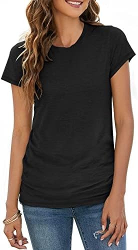 Sherosa Womens T Shirts Short Sleeve Crew Neck Shirts Basic Tee Tops Blouse