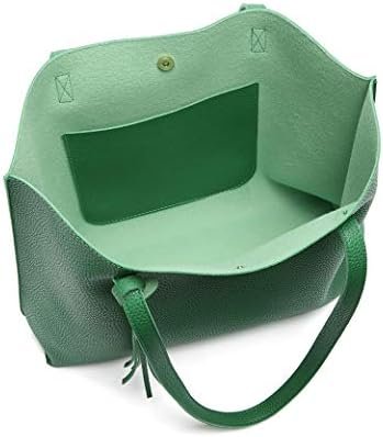 Dreubea Women's Soft Faux Leather Tote Shoulder Bag from, Big Capacity Tassel Handbag - Image 6