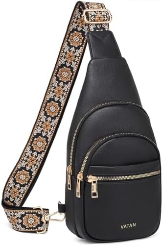 Small Sling Bag for Women Leather Crossbody Bags Fanny Pack Crossbody Chest Bags Purse