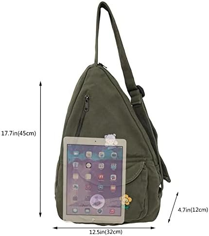 Sling Bag for Women Crossbody Backpack Shoulder Chest Bag Daypack Small Travel Canvas Casual Hiking Outdoor - Image 4