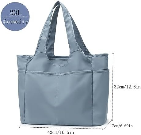 SOYMWIN Tote Bag for Women,Large Tote Bag with Compartments and Multiple Pockets,Quilted Shoulder Bag for Travel Work Sports - Image 3