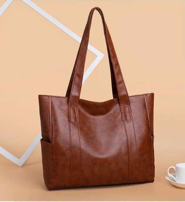 YXQSED Large Capacity Work Tote Bags for Women's Leather Big Purses and handbags ladies Waterproof Big Shoulder commuter Bag - Image 6
