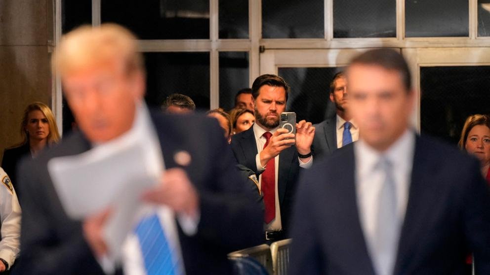 Trump supporters and potential vice presidential candidates gather at Manhattan courthouse