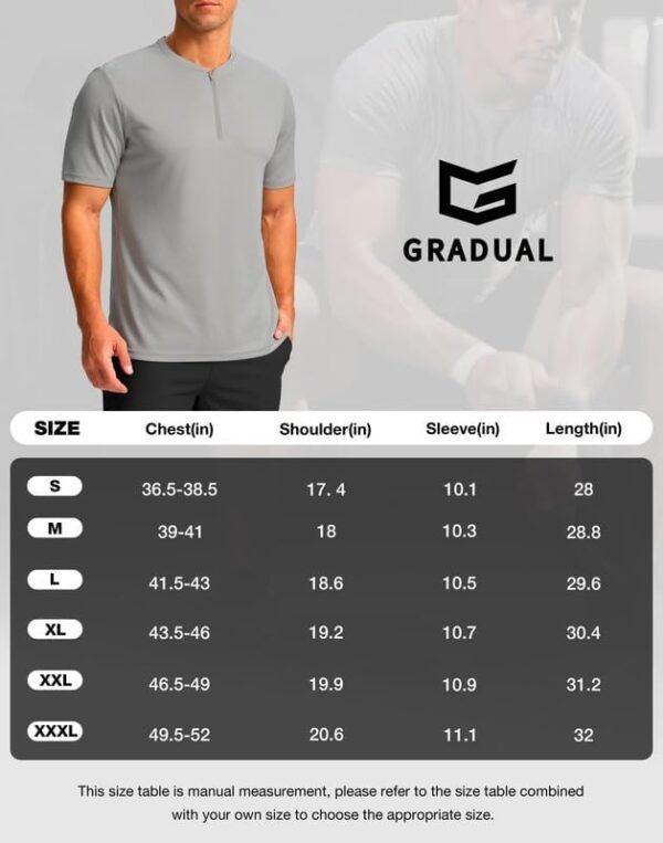 G Gradual Men's Workout Shirts Short Sleeve Quick Dry T-Shirt Moisture Wicking Athletic Gym Running Shirts for Men - Image 7