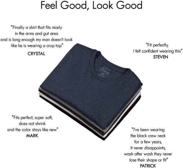 Fresh Clean Threads Mens Crew Neck T-Shirt - Pre Shrunk Soft Fitted Premium Tee - Men’s T-Shirts Cotton Poly - Image 5